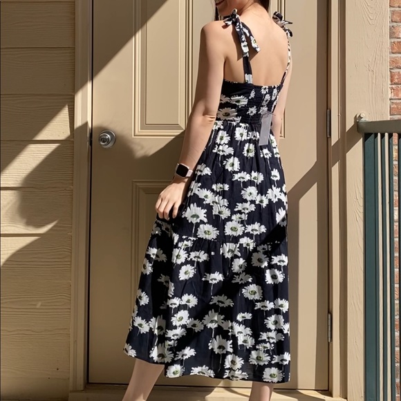 NWT UO Positano Tie-Shoulder Daisy Midi Dress - Picture 5 of 8